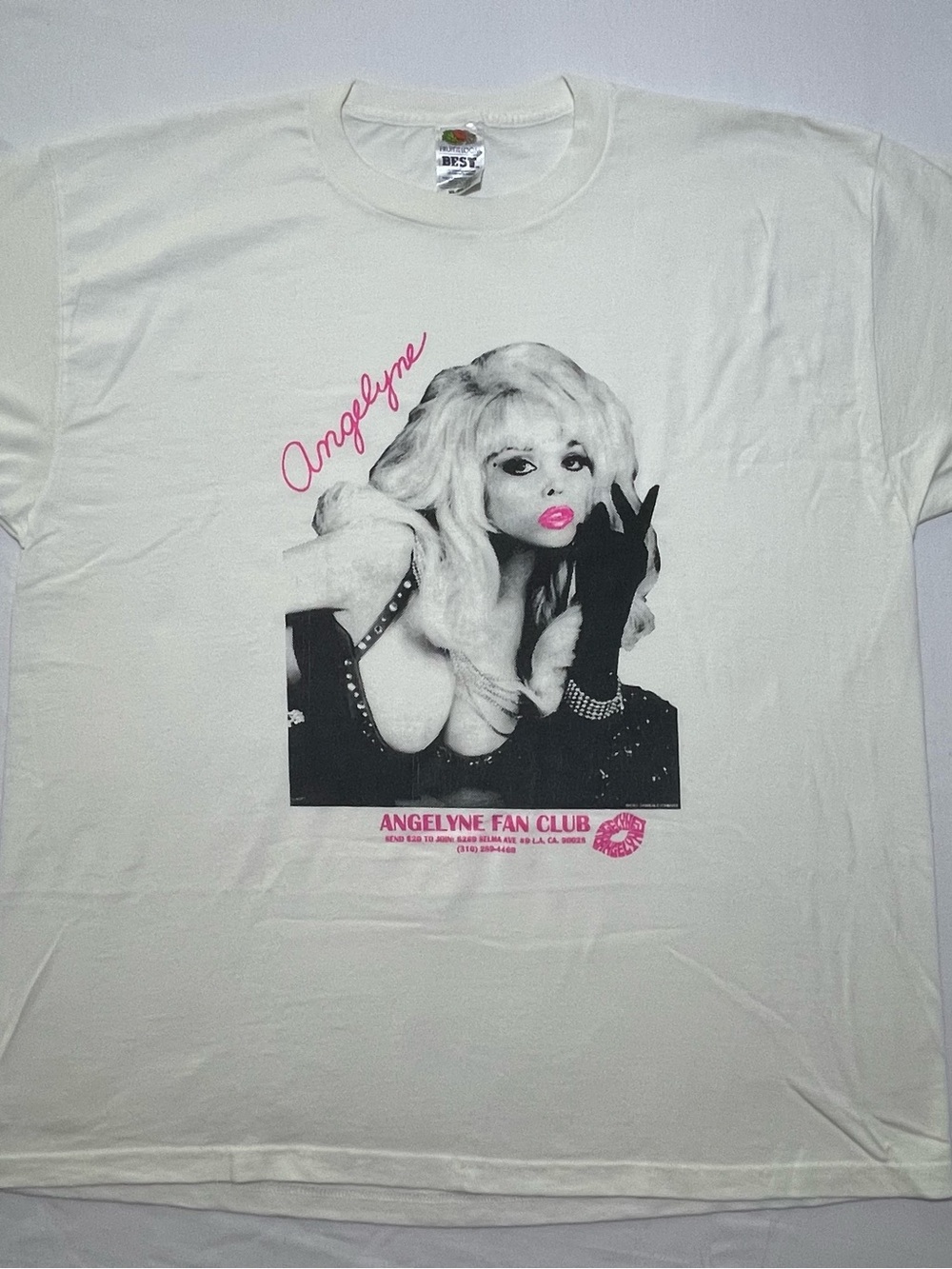 Vintage Angelyne Fan Club 2000s Y2K Portrait Model Actress Rare Shirt XL
